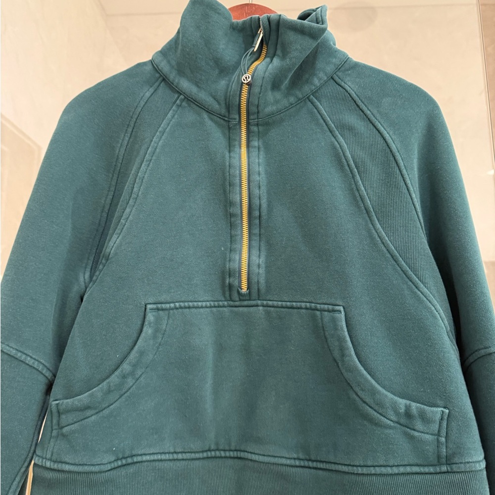 lululemon athletica Teal Quarter-Zip Cozy Pullover - Picture 2 of 6